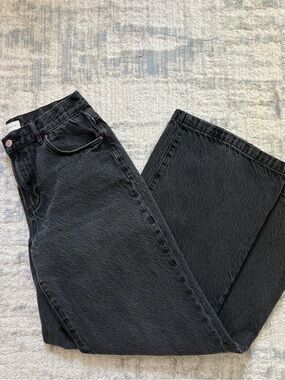 PacSun Women's Black Mid-Rise Wide Leg Jeans